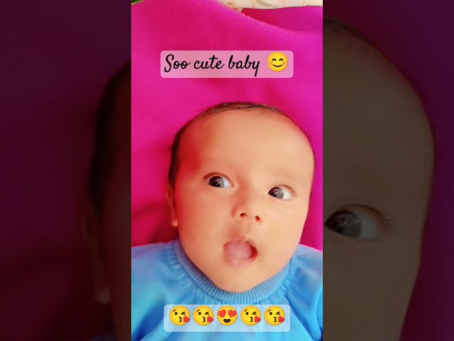 Kitna sweet baby 😊😘!!#cutebaby #shortvideos #sweetsmile #cutebabies #newborncare #newborn #ivfbabies