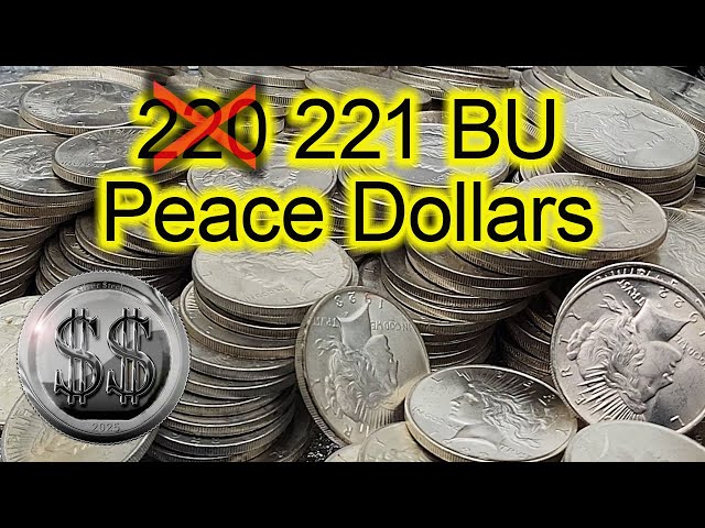 221 Peace Dollars BU