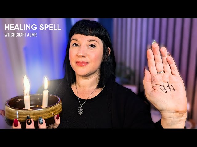 ASMR Witchcraft ✨| Healing Spell for Emotional & Physical Pain 🤲🏻#ASMRReiki #healing  #witch #asmr