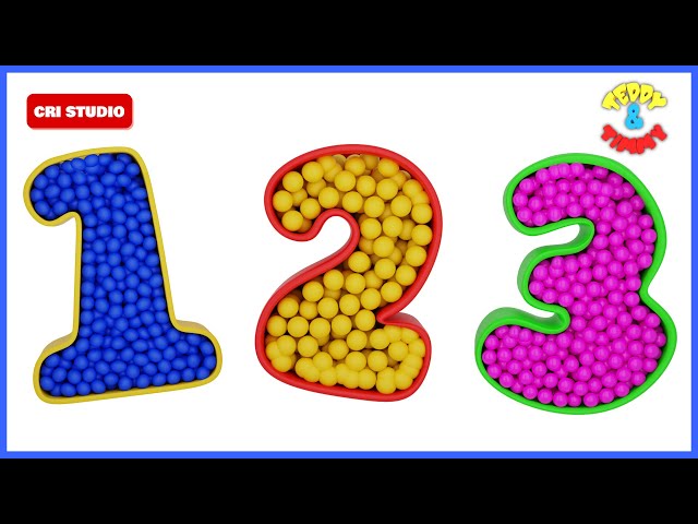 Numbers | Colors for Toddlers | Counting | Numbers for Kids | 123 go |  Preschool | Kindergarten