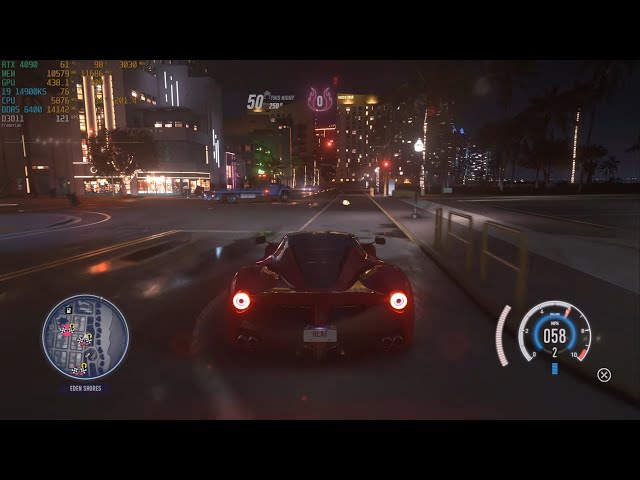 Need For Speed Heat Unite Mod PC 4K  RTX 4090 i9 14900KS Night Racing W/HDR