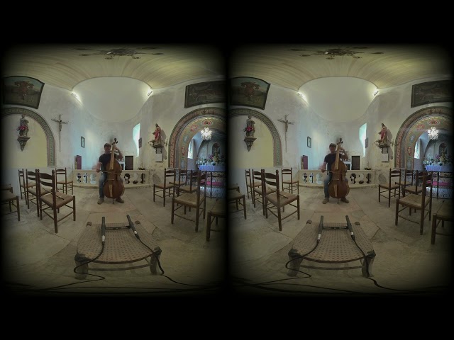 VR180 3D Violone music in chapel of St Jean (France)