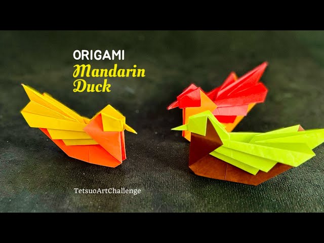 Step-by-step How to Make Origami Mandarin Duck