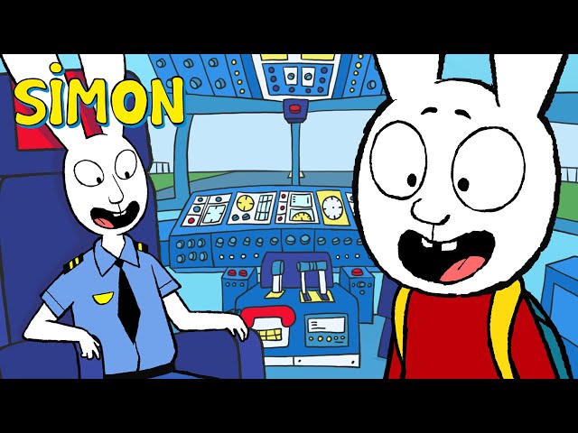 ✈️ Whoa! Simon Visits the Cockpit! 🤩 | Simon | Full episodes Compilation 1hr | Cartoons for Kids