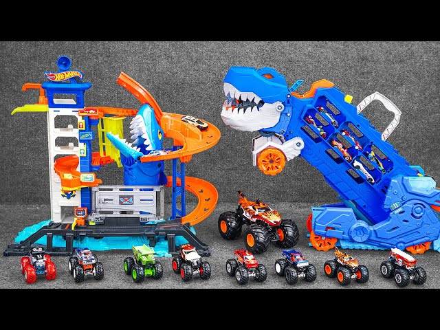 142 Min Hot Wheels Unboxing ASMR 🔥 Hot Wheels Dinosaur Ultimate T-Rex Transporter Playset (ASMR)