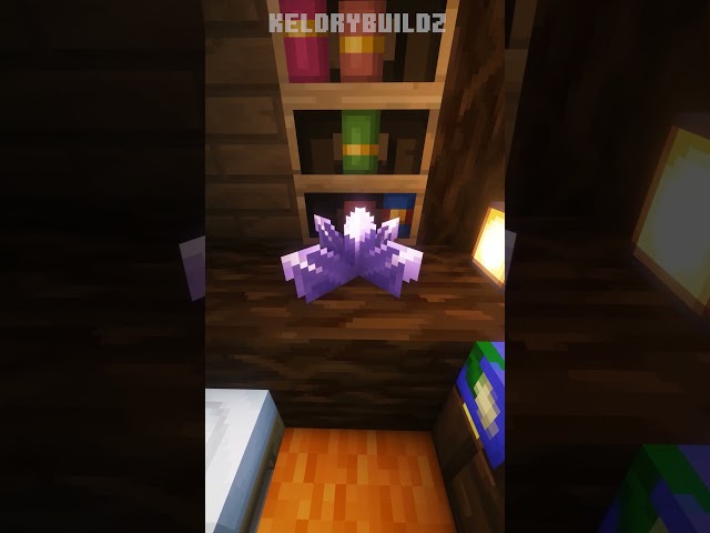 Minecraft Interior Builds | Aquarium Bed (Spruce) #shorts