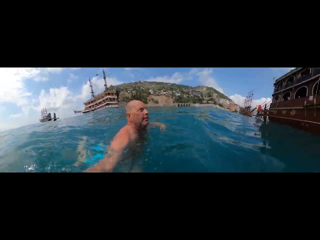 Pirate Boat Alanya Antalya Turkey May June 2024 360 footage GoPro Max Turkey 2024