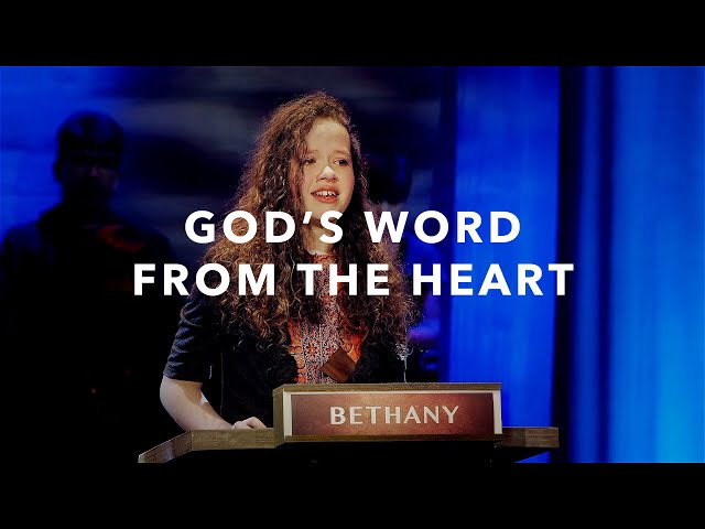 Girl Proclaims God's Word From The Heart