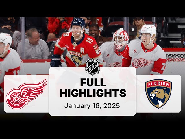 NHL Highlights | Red Wings vs. Panthers | January 16, 2025