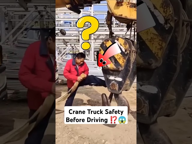 Crane Truck Safety Before Driving ⁉️😱 #crane #truckcrane #shorts