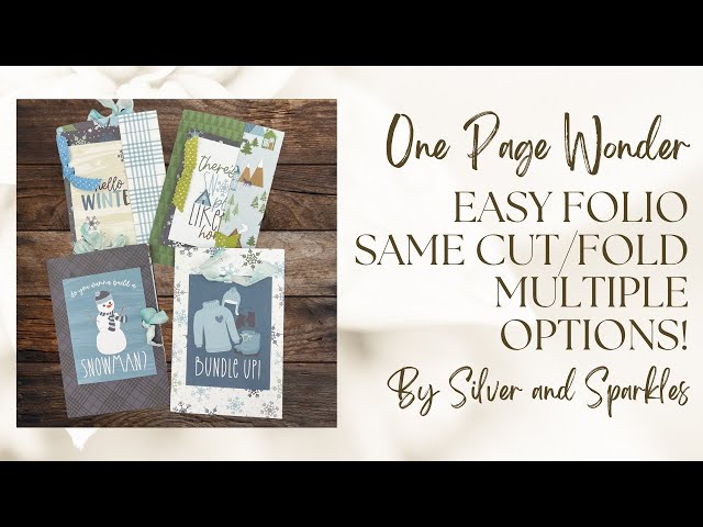 One Page Wonder Tutorial Number 41! Part ONE Same Fold Folio Multiple Options!  #onepagewonder