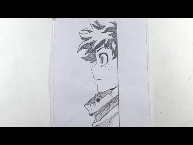 Izuku Midoriya Drawing Step By Step, How To Draw Izuku Midoriya, Easy Drawing,