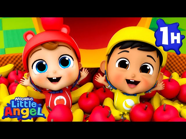 🍎Apples VS Bananas🍌 | Little Angel | Kids Cartoons & Nursery Rhymes | Moonbug Kids