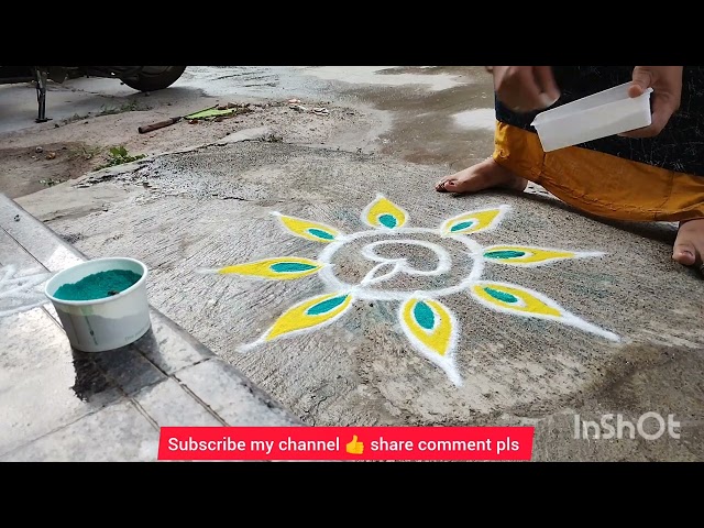 #simple rangoli design 🌺🌺🌺