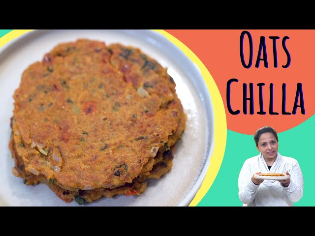 Oats chilla with vegetables | ओट्स चिल्ला | Healthy Oats recipe | Low oil weight loss recipe |