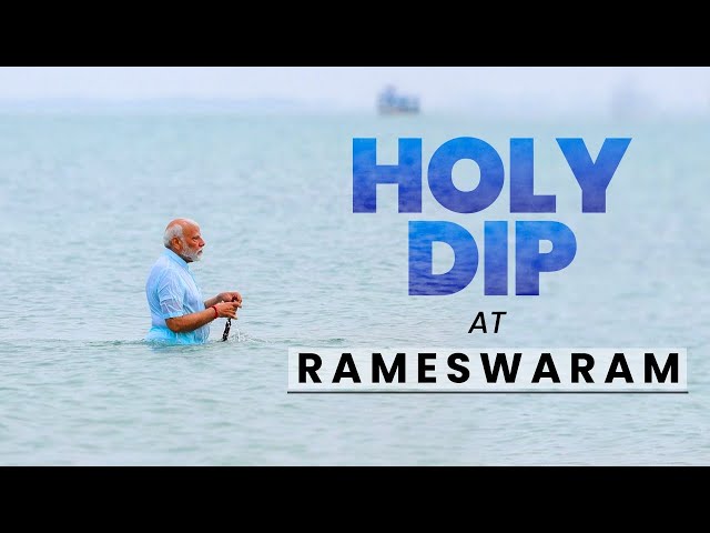 PM Modi takes holy dip at Rameswaram, Tamil Nadu