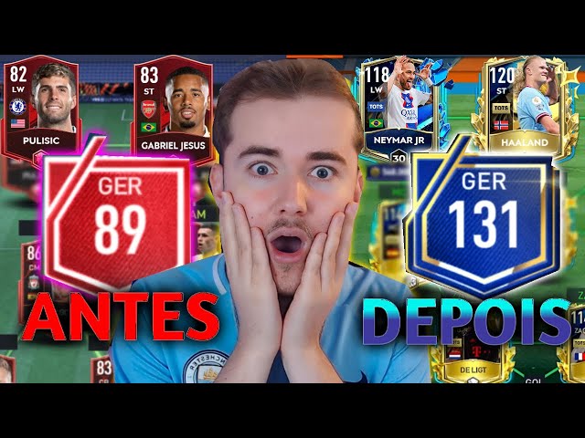 🔥 TRANSFORMEI A CONTA DE INSCRITO 🔥 AUMENTEI 22 DE GER NO TIME DELE NO FIFA MOBILE 23