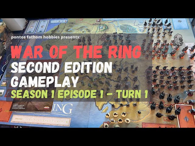 War of the Ring - S1E1 - Season 1 Episode 1 Boardgame Gameplay - Turn 1