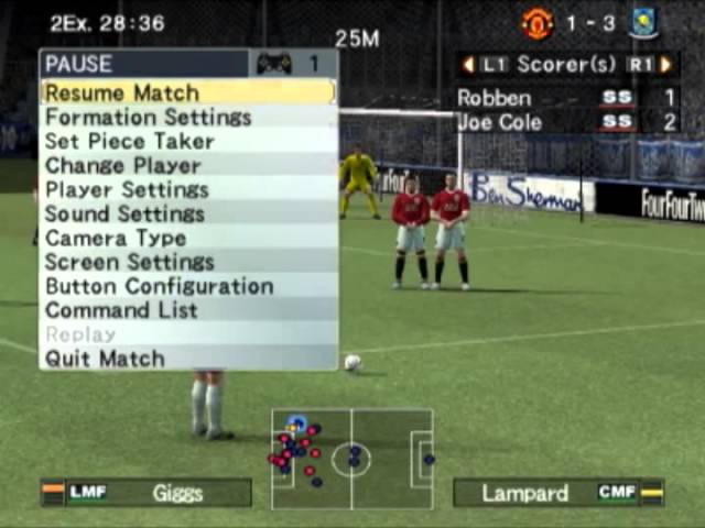 PES 2006 Gameplay - Chelsea vs Manchester United ( Top Player ) - Part 4