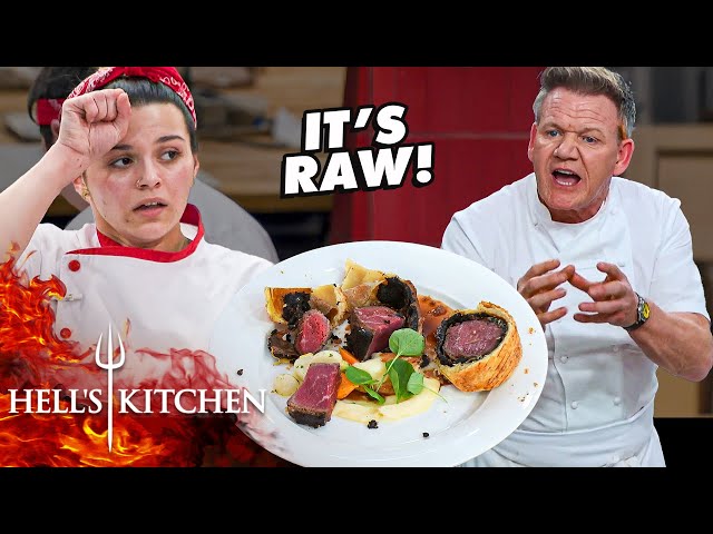 Raw Lamb & Wellingtons Make Chef Ramsay Furious | Hell's Kitchen