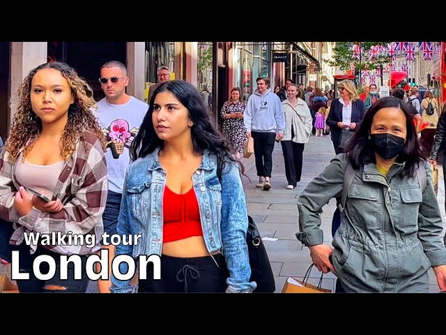 London Walk In Spring, Busy Friday Afternoon In Central, London 4k HDR, England