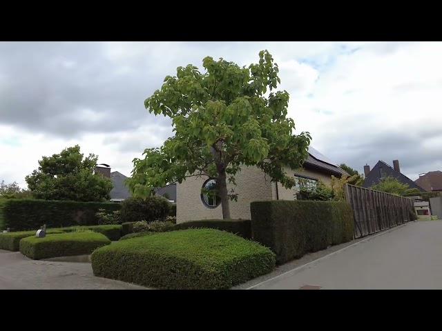 Wealthy village in Belgium. 4K street walking tour.