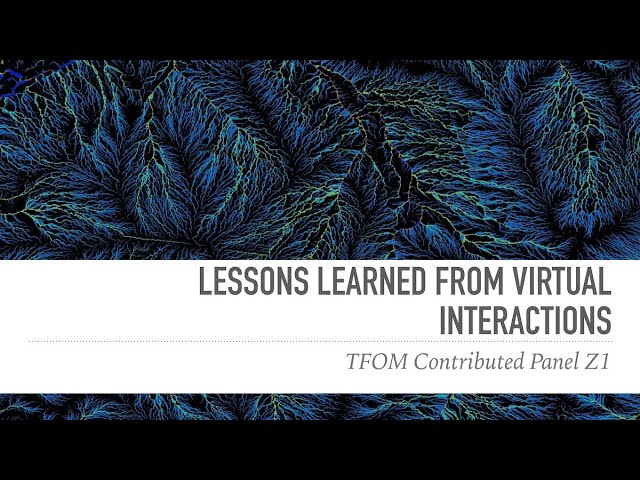 Contributed Panel: "Z1: Lessons learned from virtual interactions"