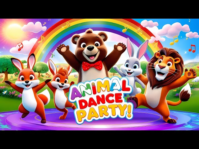 🐸 Animal Dance Party Song for Kids 🦁 Fun Learning & Dancing! 🐻 Baby Smiles & Songs 🎶 Nursery Rhymes