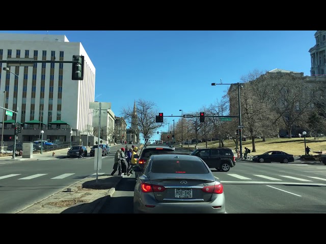 40 Driving Downtown   Denver 4K   Colorado USA