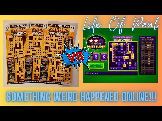 Cashword scratch cards vs online Cashword!