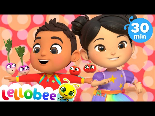 🥗 The Salad Salsa KARAOKE!🤩🥗 | BEST OF LELLOBEE! | Sing Along With Me! | Moonbug Kids Songs