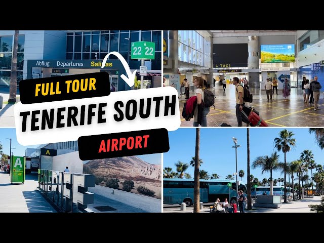 TENERIFE SOUTH AIRPORT FULL TOUR-Arrivals, Departures, Taxis, Buses, Car Hire & Special Assistance!