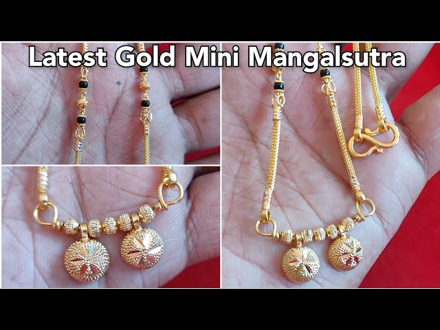 Latest gold mangalsutra designs with weight & price/gold mangalsutra mini ganthan designs