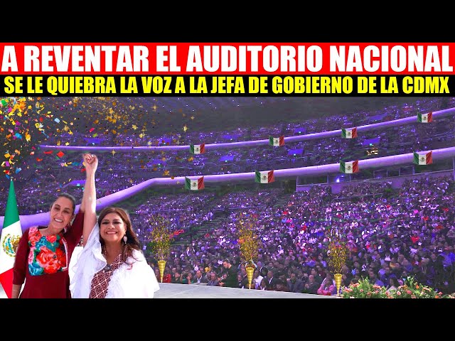 MIRA:A REVENTAR EL AUDITORIO DE LA CDMX, CLARA BRUGADA SE LE QUIEBRA LA VOZ AL DAR ESTE DISCURSO