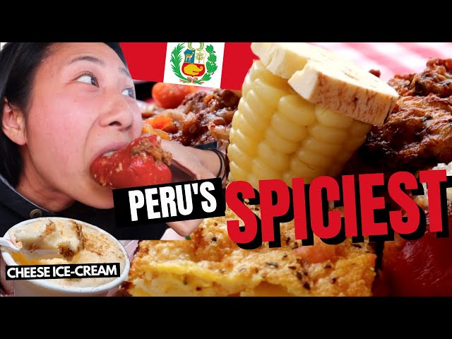 PIG FEET, CHEESE ICE-CREAM, SPICIEST PERUVIAN FOOD at Picanteria La Nueva Palomino Arequipa Peru 🇵🇪