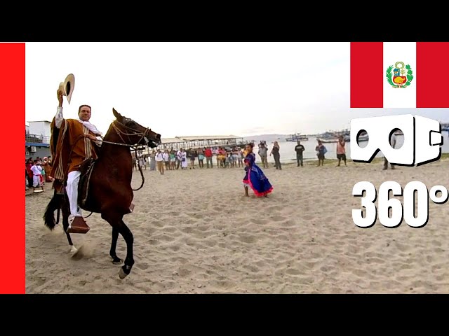 VR 360° PISCO SOUR DAY PERUVIAN BEACH DANCE 🇵🇪 PARACAS, PERU