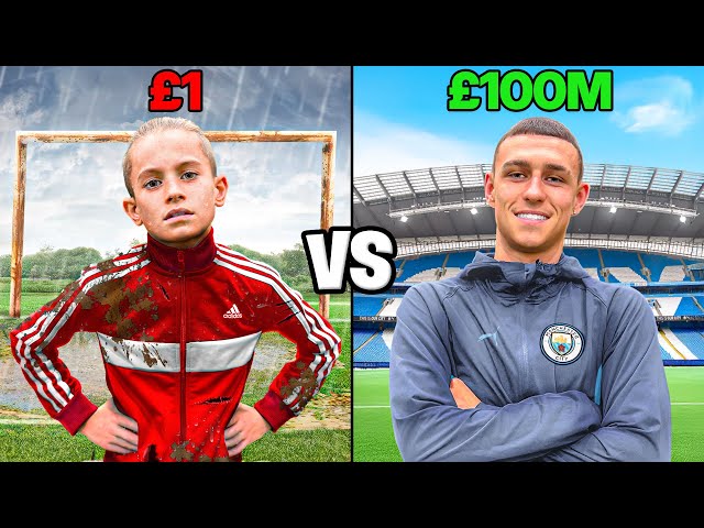 £1 VS £100,000,000 FOOTBALL PLAYER! FT Phil Foden