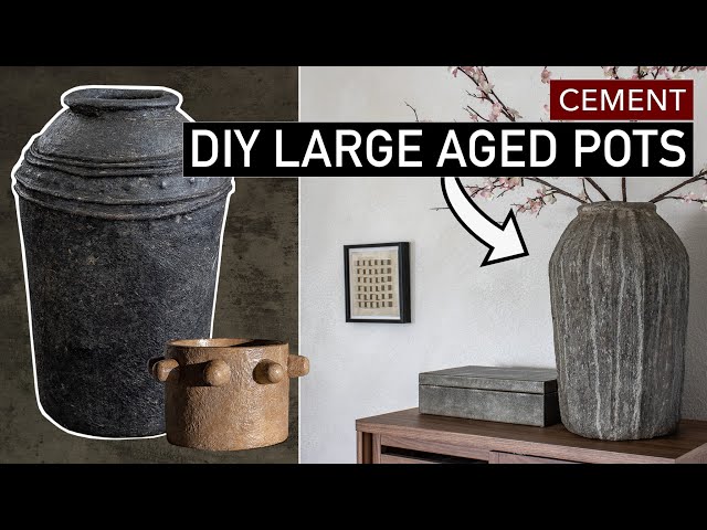 High-End Concrete Decor - DIY Large Cement Pots For A Beautiful Home