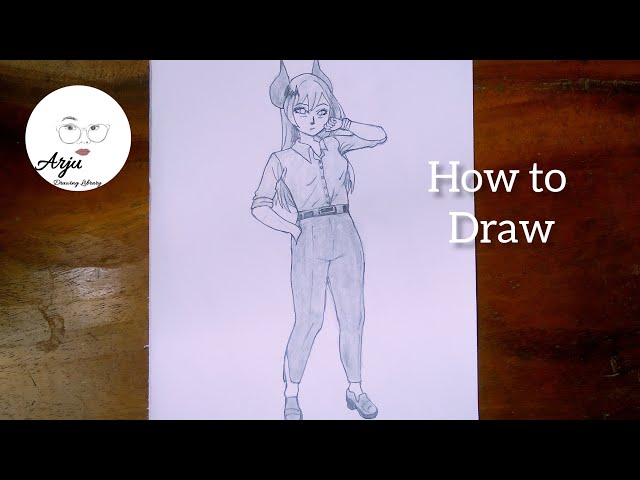 Cute Anime Girl Pencil Sketch ( step by step ) || GIRL DRAWING TUTORIAL ||