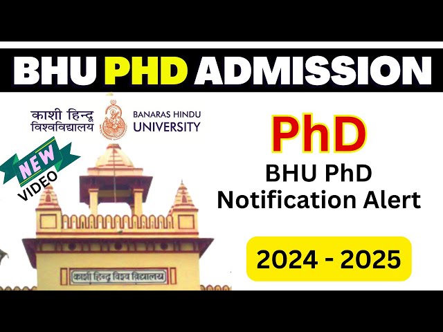 BHU PhD Admission 2024 - 25 New Notification Alert/ Seat List Check ✅ By Manas Mishra