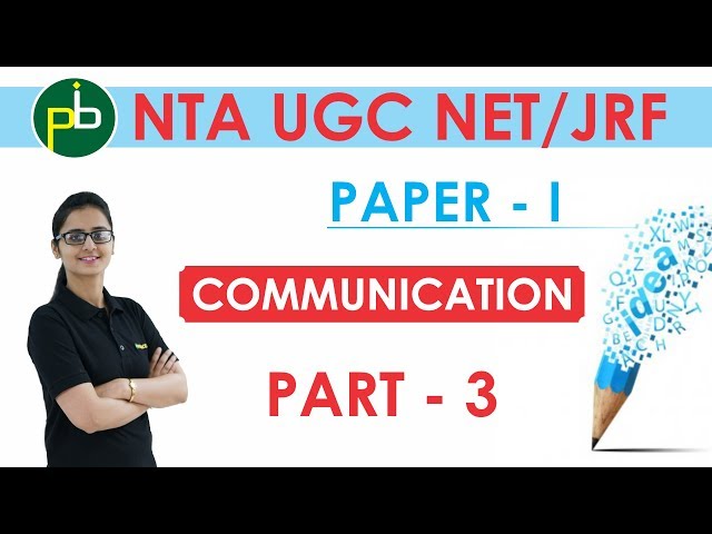 UGC NET/JRF PAPER-I Communication (Part 3)