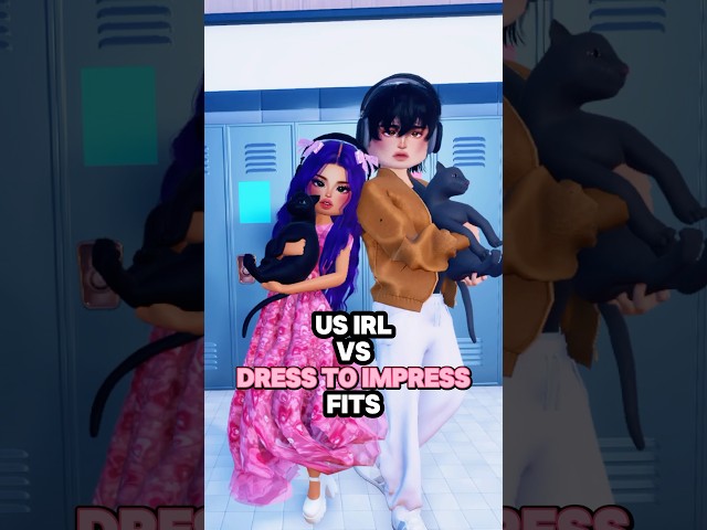 Us IRL vs Our Dress to Impress Fits! ✨ W/ @HarperRoblox02