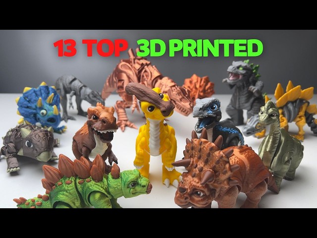 13 BEST 3D Printed Dinosaurs - Printed on BambuLab A1, P1P, A1 mini and Creality K1, Ender 3 S1 Pro