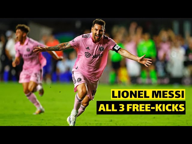 Lionel Messi - All 3 Free kick Goals for Inter Miami