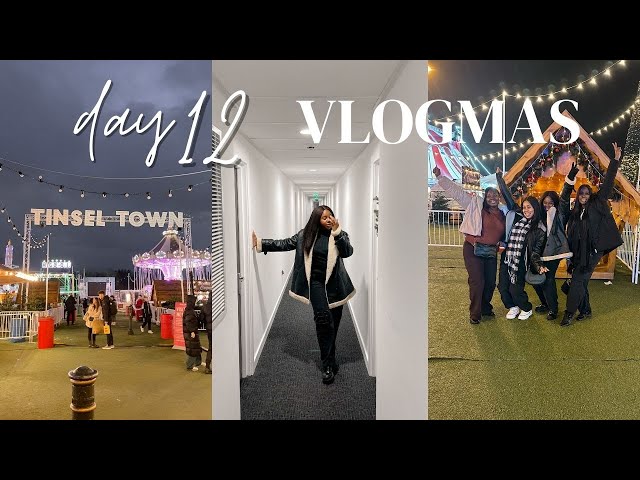 VLOGMAS DAY 12 | A day at TINSEL TOWN Manchester, rides + cost, GIRLS' day out, new TRIPOD