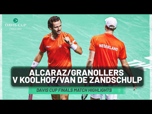 Carlos Alcaraz/Marcel Granollers v Wesley Koolhof/Botic van de Zandschulp Highlights Davis Cup 2024