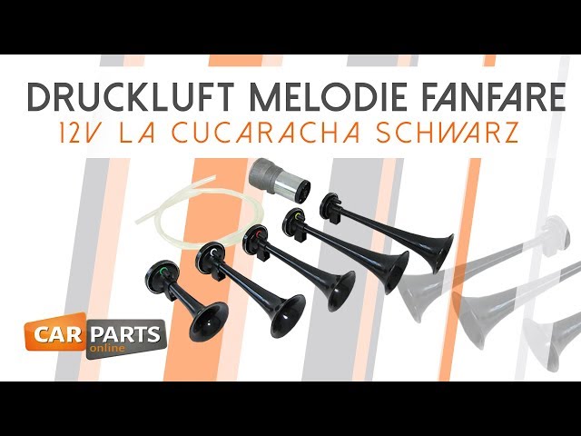 ✖️Druckluft Melodie Fanfare✖️12V La Cucaracha✖️Schwarz✖️Artikel Nr.: 22301✖️