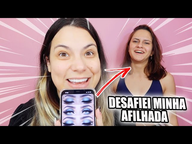 AFILHADA PRODUZINDO MEU LOOK E MAKE  * Ela nao sabe maquiar | Kathy Castricini