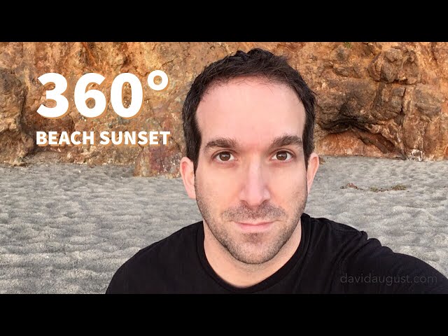 Beach Before Sunset View in 360° (VR)