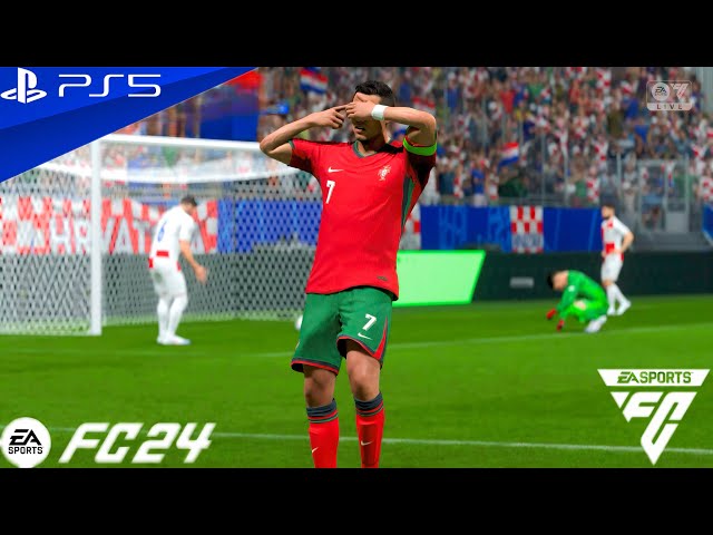 FC 24_ Croatia vs. Portugal - EURO 2024 Semi Finals Match in Volksparkstadion Hamburg | PS5™ [4K60]